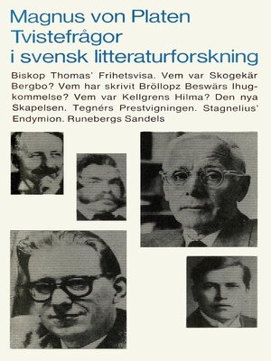 cover image of Tvistefrågor i svensk litteraturforskning